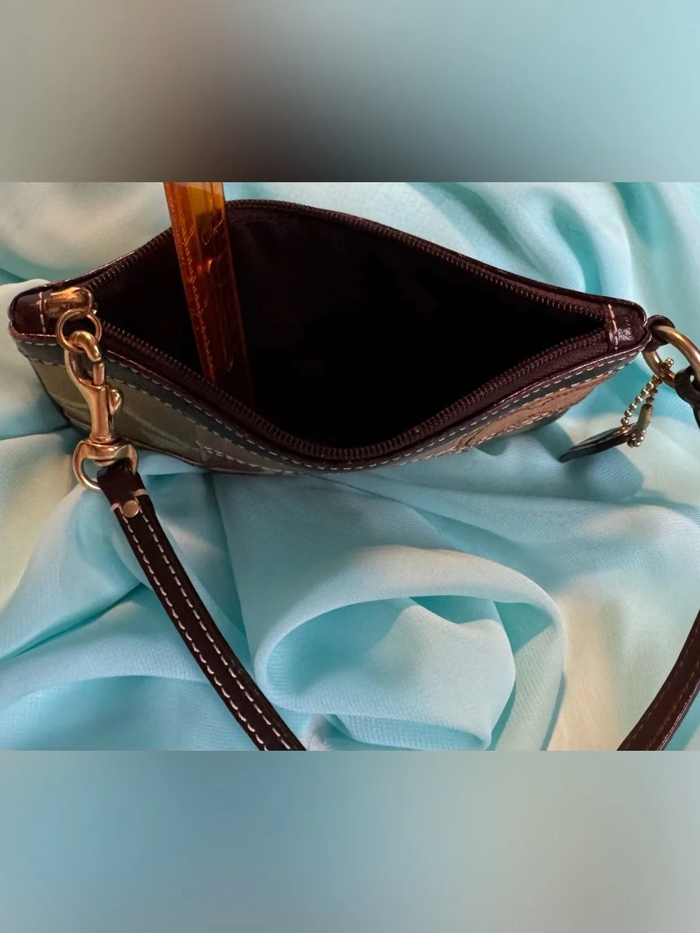 Y2K Coach Limited Edition Patchwork, Monogram, and Suede Wristlet - Picture 3 of 4